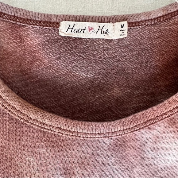 Women’s Heart & Hips Size Medium Tie Dye Cropped Muscle Tee Shirt - Picture 4 of 5